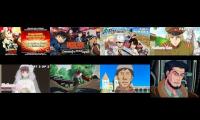 Thumbnail of All Eight Anime Movies Playing At The Same Time.