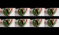 Thumbnail of Satusfiying Video of Cutting Water Melon