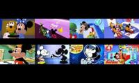 Thumbnail of Mickey Mouse cartoons played once at the same time