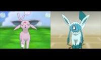 Thumbnail of Pokemon Amie: Espeon and Glaceon