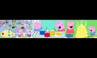 Thumbnail of all 34 of peppa pig episodes at once