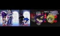 Thumbnail of Triple Trouble ft. Xenophanes, Entities, Sonic, XQC, Crusaders and DIO
