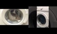 Thumbnail of Beko WM5100W blanket wash and clip of starting tumble dryer.