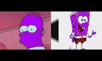 purple homer and sponge