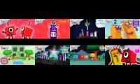 Numberblocks but its each seasons first episode all playing at once ...
