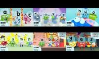 Thumbnail of Alphablocks but its each seasons first episode all playing at once