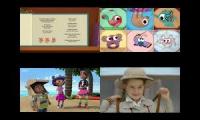 4 cbeebies theme songs at once 1st one credits