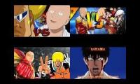 Thumbnail of Bobobo vs Saitama Rap Battle in Spanish version but quadparison