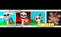 Thumbnail of My Sprunki OC: RAAAH! Skeleton Banging Shield and Funfetti Parison