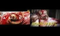 Thumbnail of Alien - Chestbuster Scene - Homemade with BlackNerdComedy (comparison)