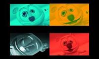 Gummy Bear Song HD Four fisheye robot voice versions at once