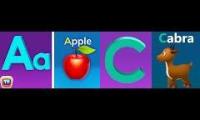 Thumbnail of Phonics Song with TWO Words - A For Apple ChuChuTV Español vs English