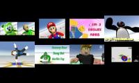 Thumbnail of the gummy bear song gummy bear vs baldi vs mario vs roblox noob vs pingu vs bacon hair vs others