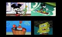 Thumbnail of (Mickey Shorts Vs SpongeBob) THE END OF THE WORLD! SPARTA REMIX QUADPARISON 1