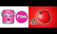 Thumbnail of the apple is red vs the paint is pink