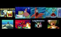 Thumbnail of SpongeBob and Mario characters screaming