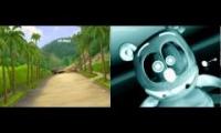 Thumbnail of Gummy Bear Song Backwards Visual vs X-Ray (Wrong Zoom)