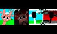 Thumbnail of My Sprunki OC: Rhogul And Tesla Optimus Parison