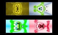 Gummy Bear Song HD (Four Mirror #2 Versions at Once)