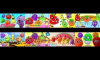Thumbnail of five cute fruits jumping on the bed