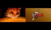 Thumbnail of cat drinking hot lava loudly plus fire temple music