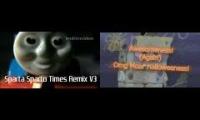 Thumbnail of Sparta Remix Comparison Mad Bomber - Thomas VS SpongeBob Sparta Sparto Times Remix V3 (V2)
