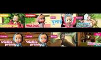 Masha laundry day multiple language