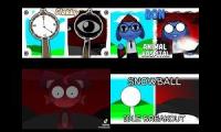 Thumbnail of Sprunki OCs: Clokky, Ron, Akira and Snowball Parison