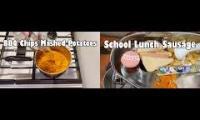 Thumbnail of Ordinary Sausage Packed School Lunch Sausage In Ordinary Sausage Barbecue Chips Mashed Potatoes In