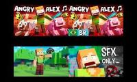 (made by me) ANGRY ALEX MINECRAFT ANIMATION SONG ENGLISH VS PORTUGUESE VS español VS SOUND EFFECTS