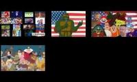 Thumbnail of the stars of the multiversesings the national anthem