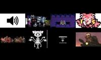 deltarune, tf2, keft4 dead, g- toilet and undertale charters laughing