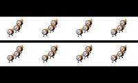 8 little sushi’s running around