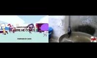Thumbnail of Cat keeps falling in water and ab