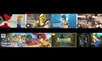 Thumbnail of all animated movies trailers at once by year 2007 part 1